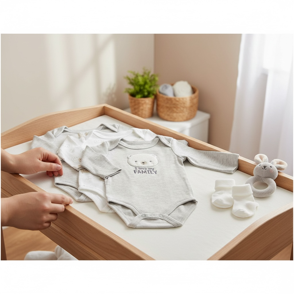 Boys 3 Pack Long Sleeve Bodysuit - Cuddle Club Gray