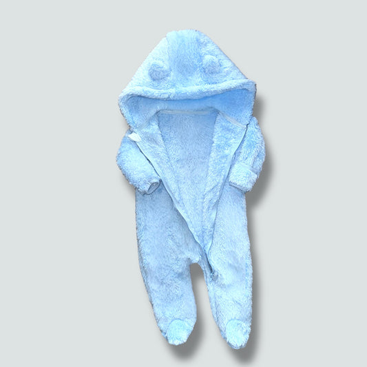 Boys Hooded Jumpsuit - Blue Star
