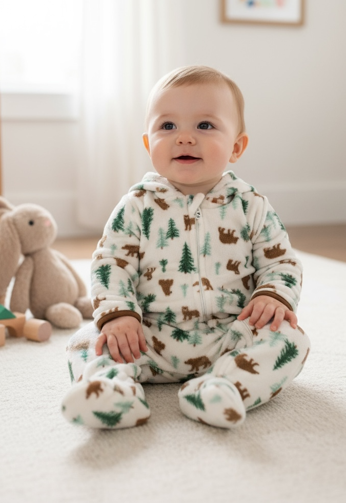 Boys Hooded Bodysuit