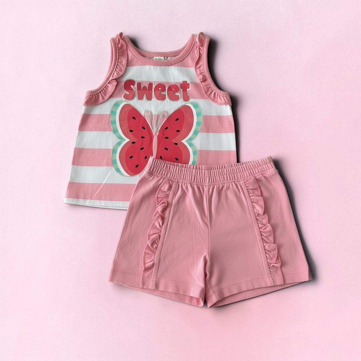Real Love Toddler Girls Sleeveless Top & Shorts Set - Pink