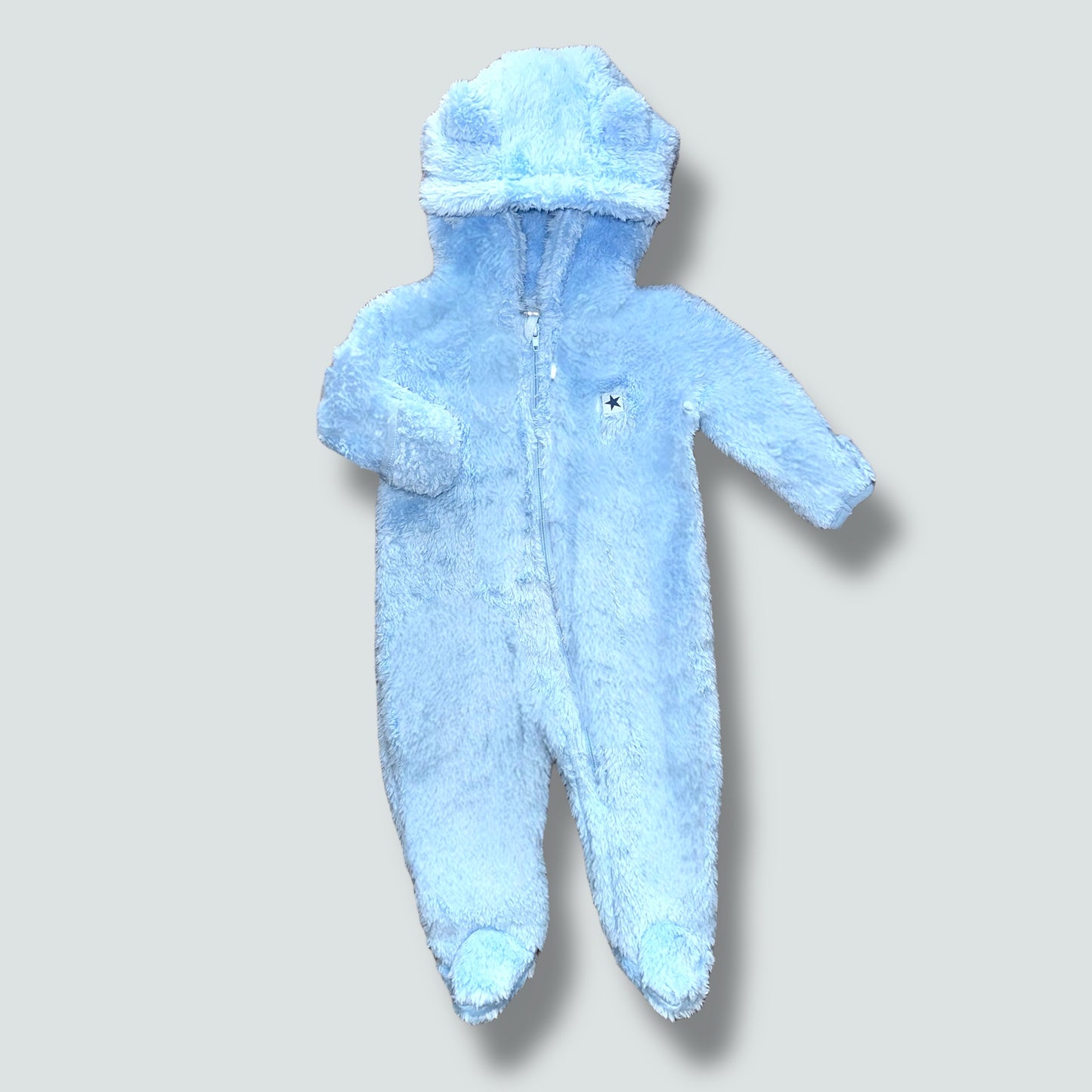Boys Hooded Jumpsuit - Blue Star